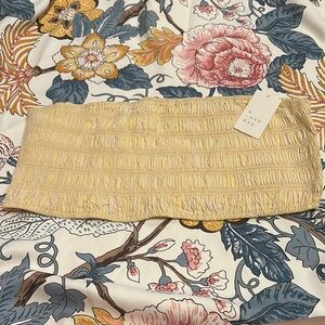 Butter yellow and cream bandeau / tube top multiple sizes by a new day NWT